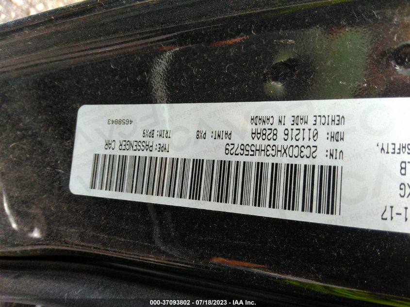 2017 DODGE CHARGER SXT - 2C3CDXHG3HH556729