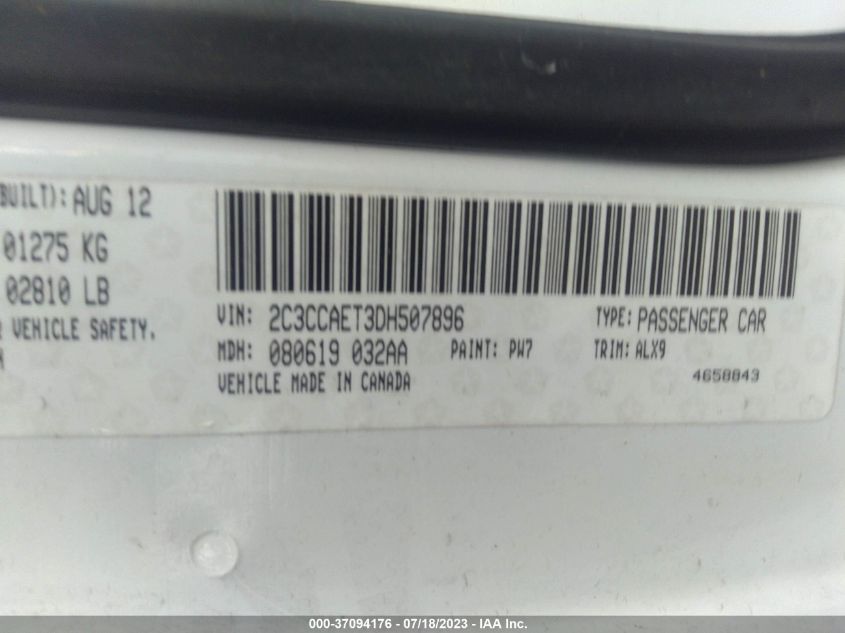 2013 CHRYSLER 300 300C - 2C3CCAET3DH507896
