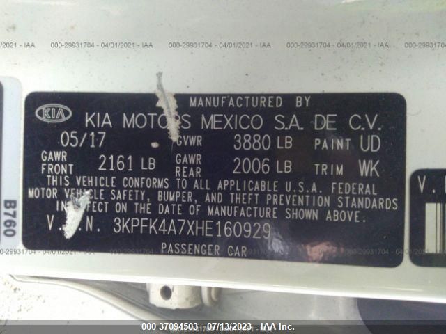 2017 KIA FORTE LX - 3KPFK4A7XHE160929
