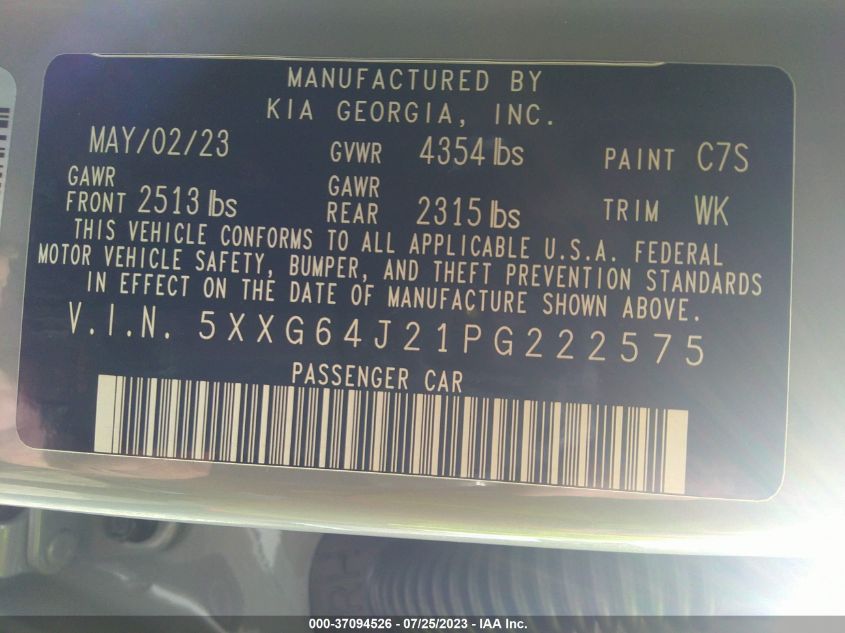 2023 KIA K5 GT-LINE - 5XXG64J21PG222575