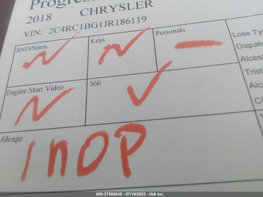 2018 CHRYSLER PACIFICA TOURING L - 2C4RC1BG1JR186119