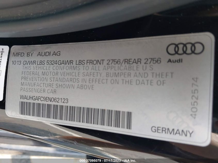 2014 AUDI A6 3.0T PRESTIGE - WAUHGAFC9EN062123