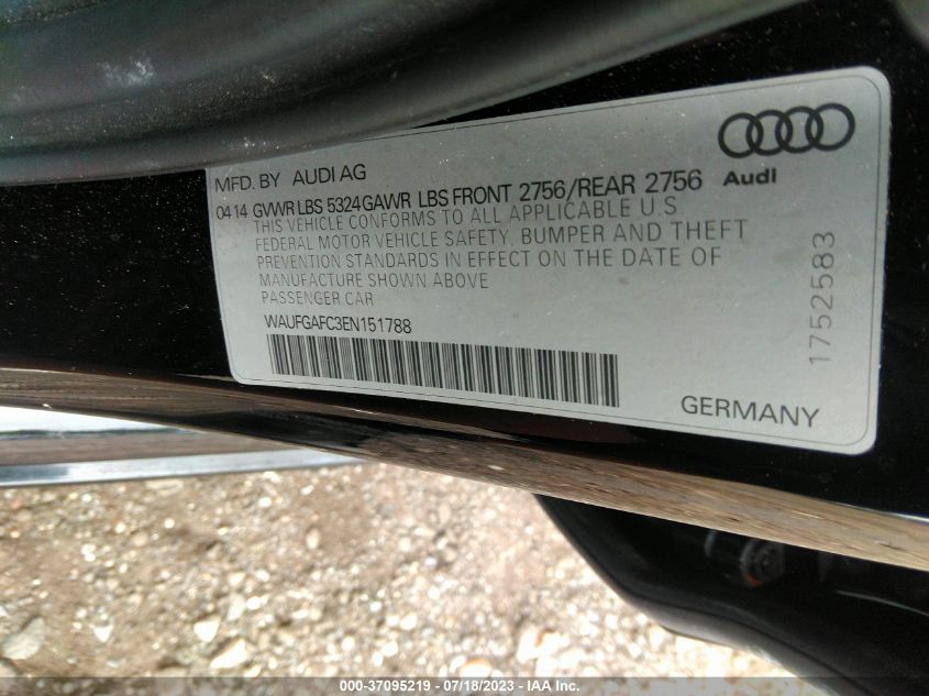 2014 AUDI A6 3.0T PREMIUM PLUS - WAUFGAFC3EN151788