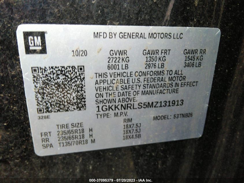 2021 GMC ACADIA SLE - 1GKKNRLS5MZ131913