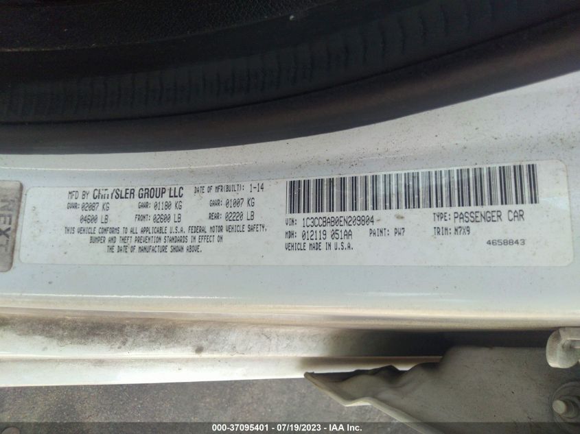 2014 CHRYSLER 200 LX - 1C3CCBAB0EN209804