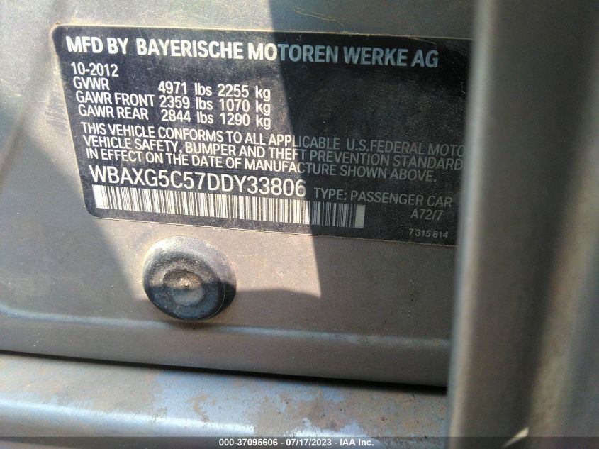 2013 BMW 5 SERIES 528I - WBAXG5C57DDY33806