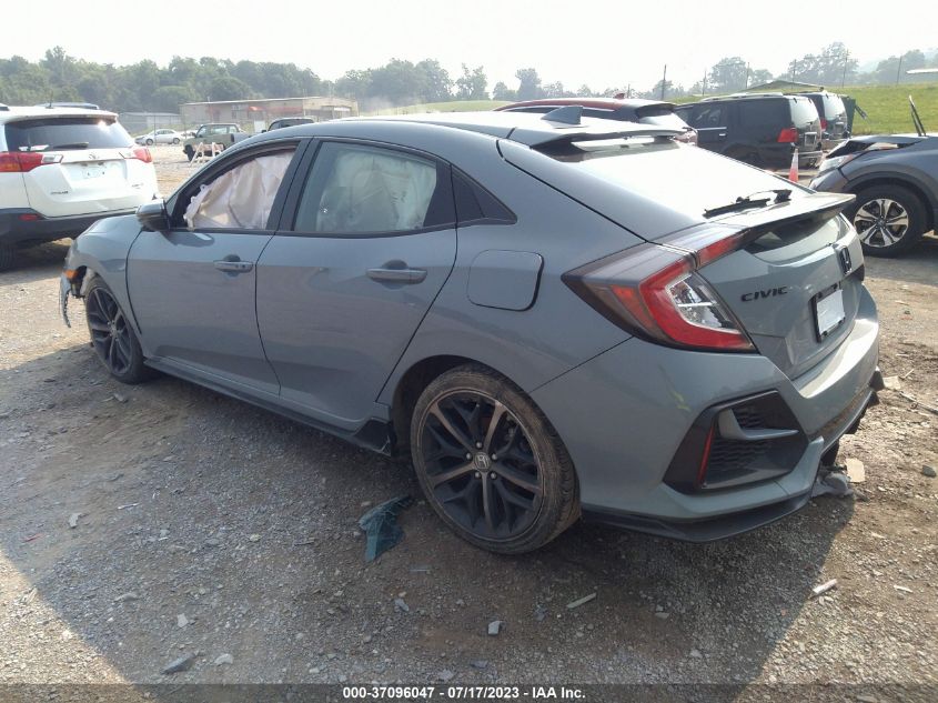 2021 HONDA CIVIC HATCHBACK SPORT TOURING - SHHFK7H93MU206905