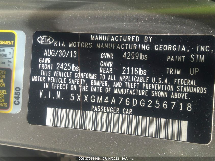 2013 KIA OPTIMA LX - 5XXGM4A76DG256718