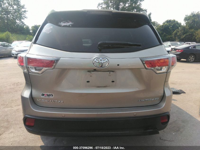 2015 TOYOTA HIGHLANDER LIMITED - 5TDDKRFH7FS149105