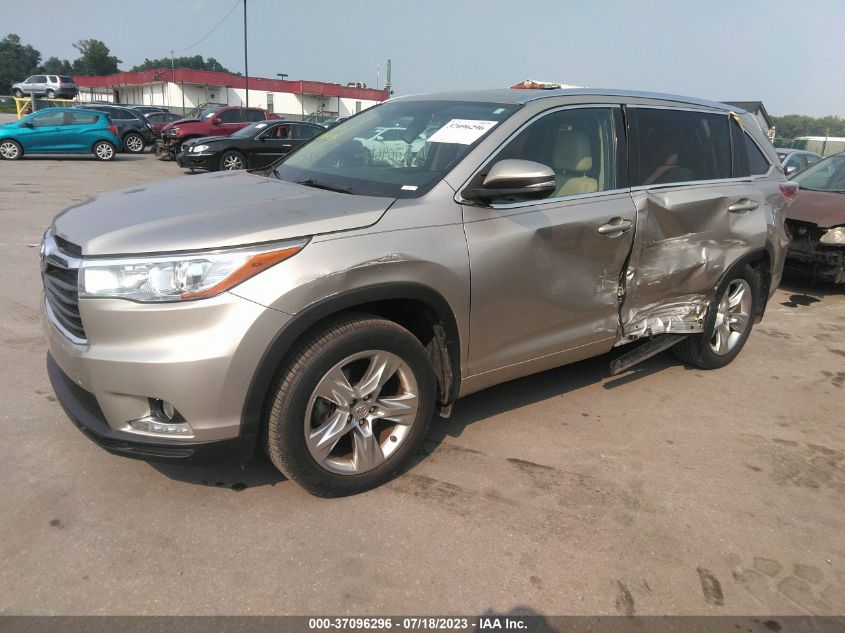 2015 TOYOTA HIGHLANDER LIMITED - 5TDDKRFH7FS149105