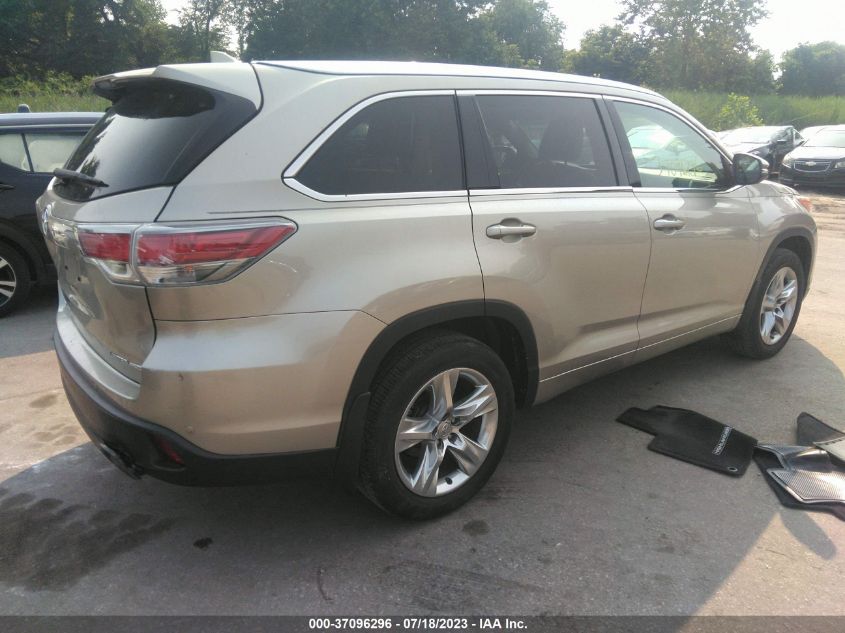 2015 TOYOTA HIGHLANDER LIMITED - 5TDDKRFH7FS149105