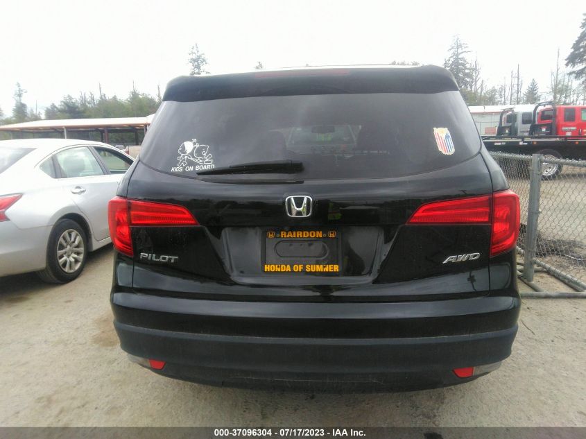 2016 HONDA PILOT EX-L - 5FNYF6H59GB085209