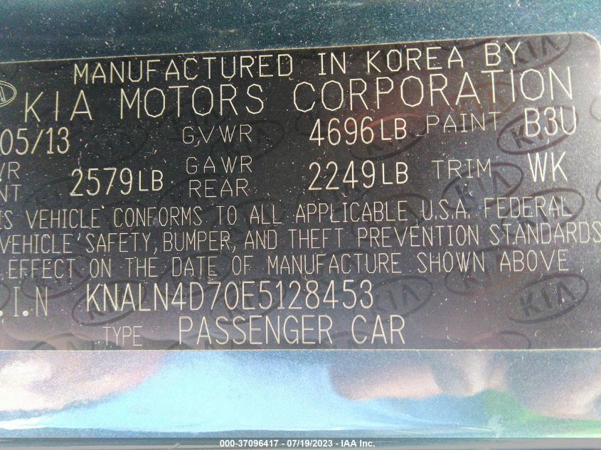 2014 KIA CADENZA PREMIUM/LIMITED KNALN4D70E5128453
