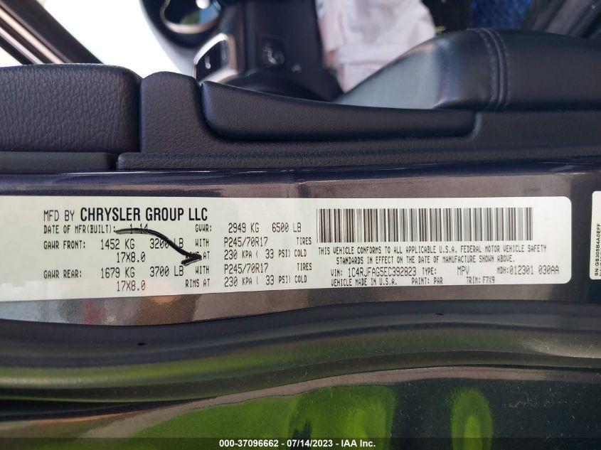 2014 JEEP GRAND CHEROKEE LAREDO - 1C4RJFAG5EC392823