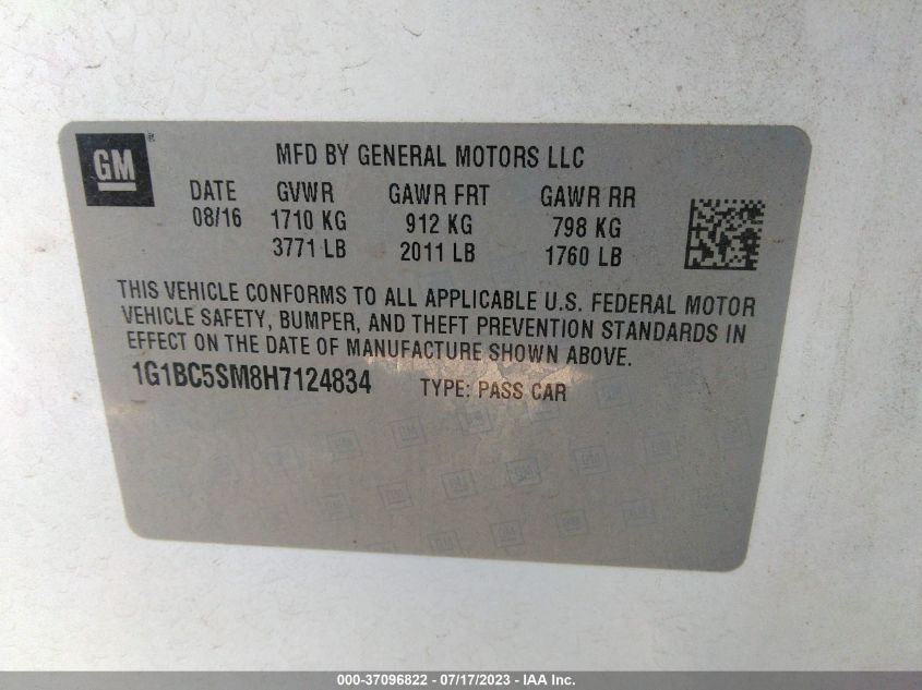 2017 CHEVROLET CRUZE LS - 1G1BC5SM8H7124834