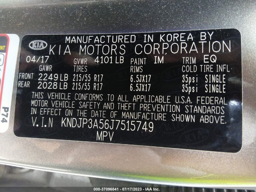 2018 KIA SOUL + - KNDJP3A56J7515749