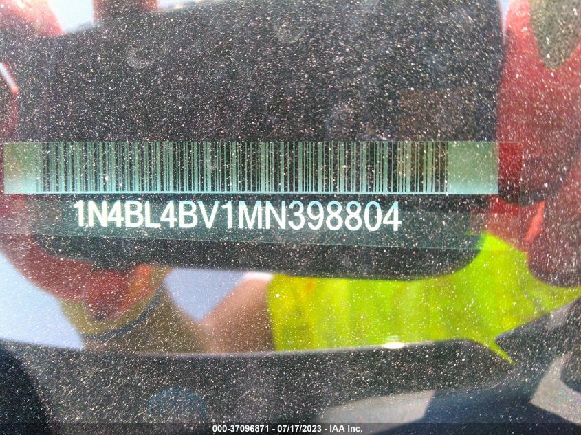 2021 NISSAN ALTIMA 2.5 S - 1N4BL4BV1MN398804