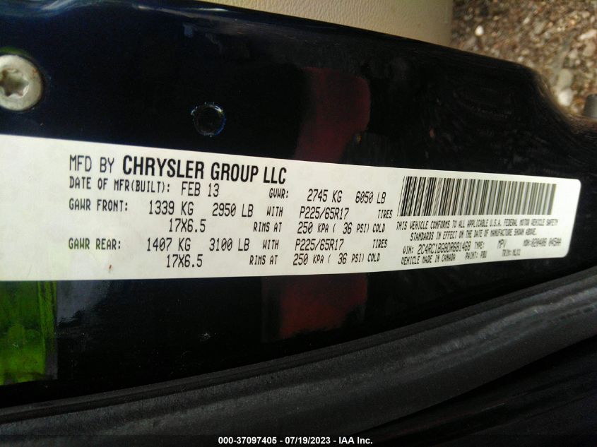 2013 CHRYSLER TOWN & COUNTRY TOURING - 2C4RC1BG8DR681468