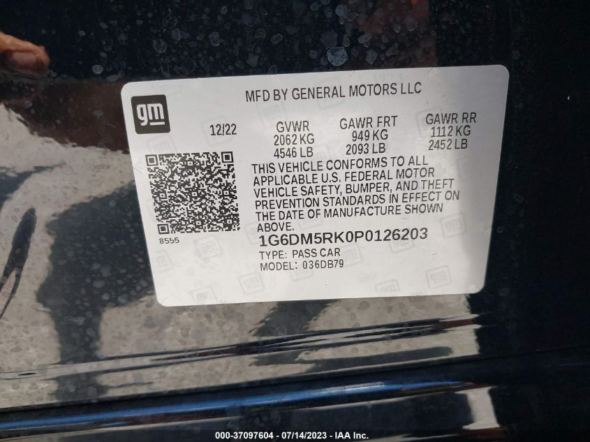 2023 CADILLAC CT5 LUXURY 1G6DM5RK0P0126203