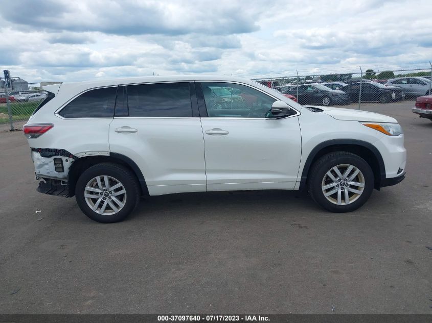 2016 TOYOTA HIGHLANDER LE - 5TDZKRFH9GS177883