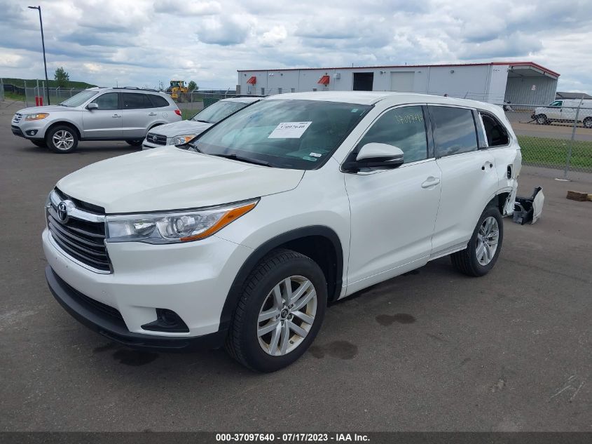 2016 TOYOTA HIGHLANDER LE - 5TDZKRFH9GS177883