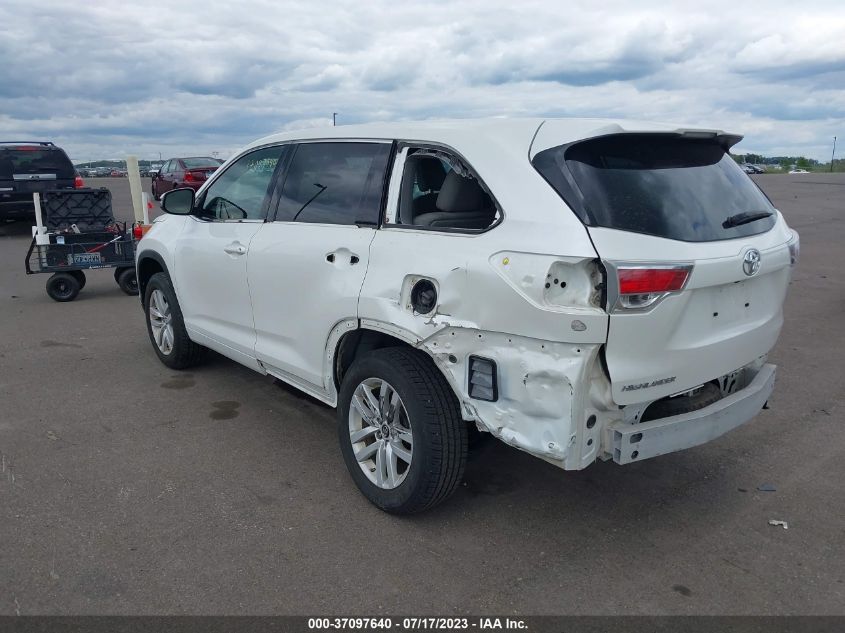2016 TOYOTA HIGHLANDER LE - 5TDZKRFH9GS177883