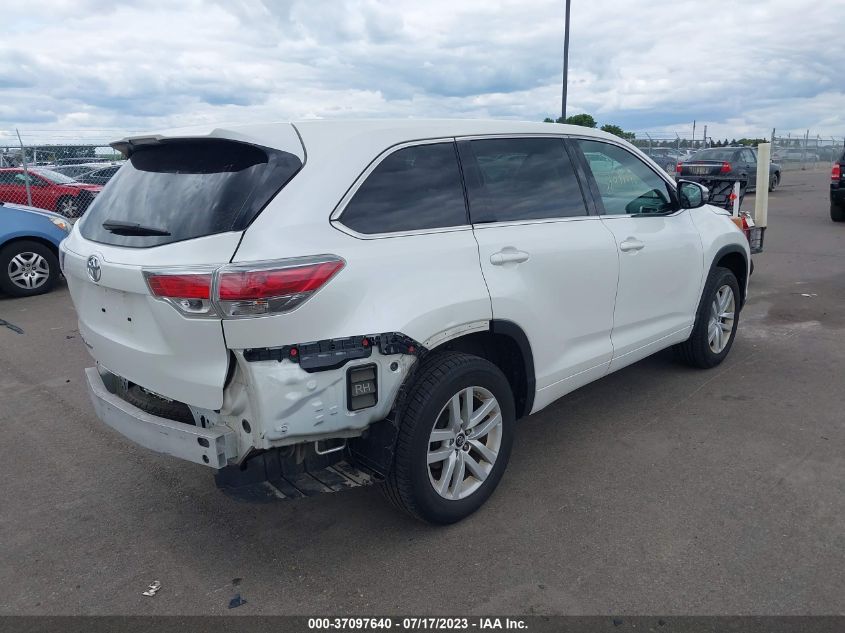 2016 TOYOTA HIGHLANDER LE - 5TDZKRFH9GS177883