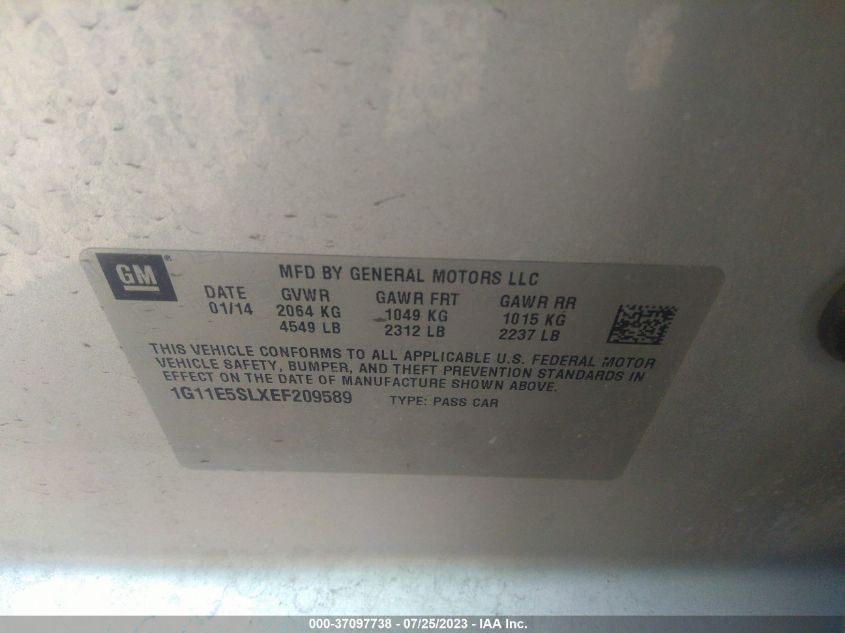 2014 CHEVROLET MALIBU 2LT - 1G11E5SLXEF209589