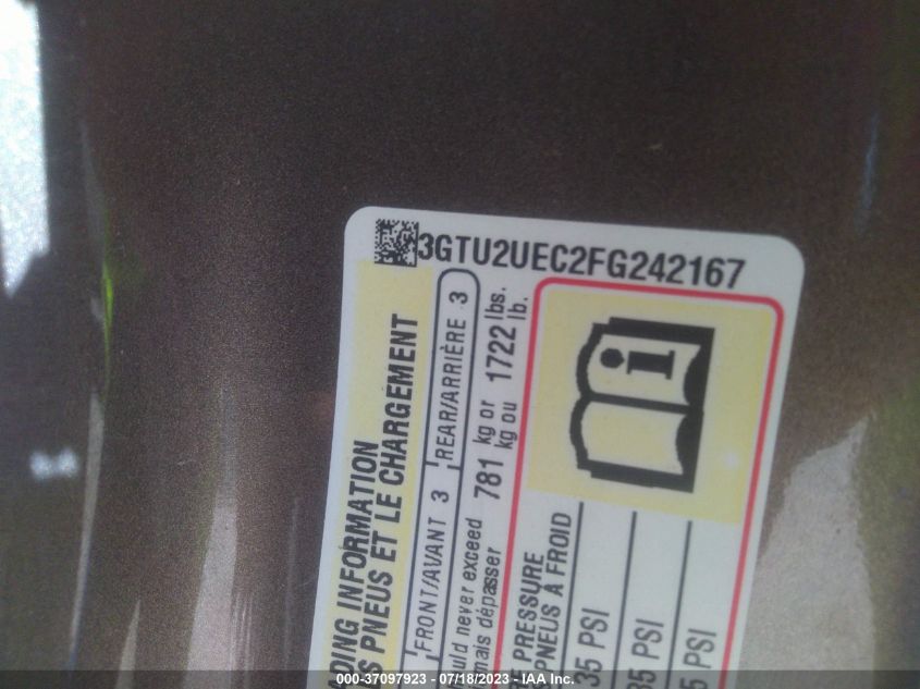2015 GMC SIERRA 1500 SLE - 3GTU2UEC2FG242167