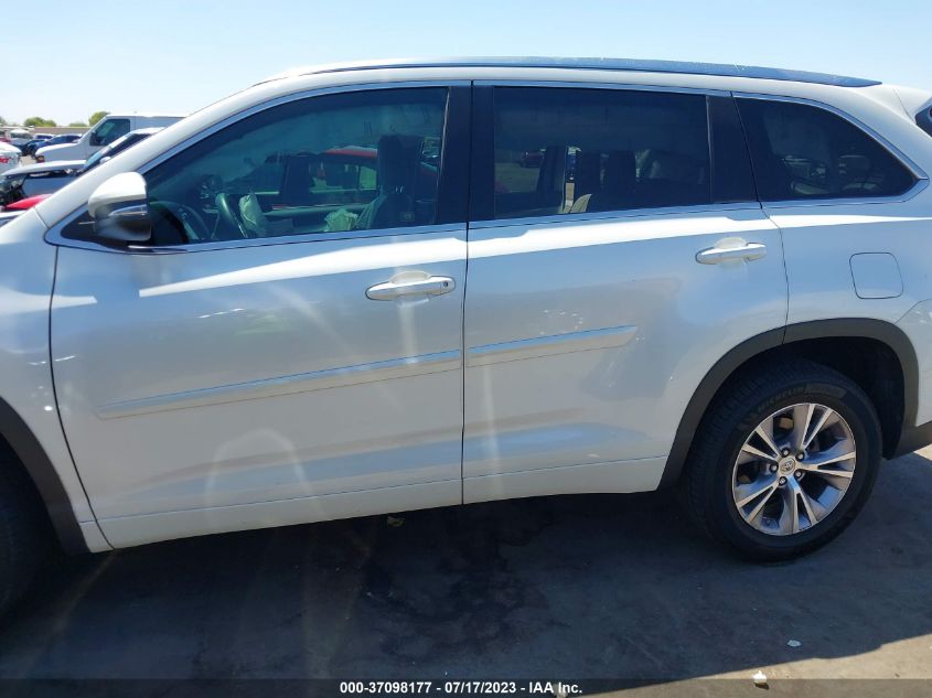 2015 TOYOTA HIGHLANDER XLE - 5TDKKRFH3FS110244
