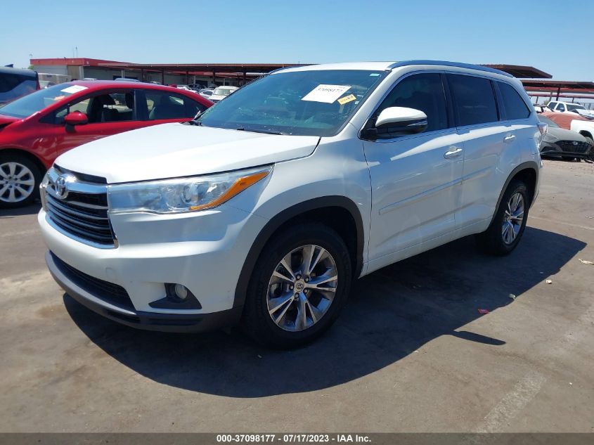 2015 TOYOTA HIGHLANDER XLE - 5TDKKRFH3FS110244