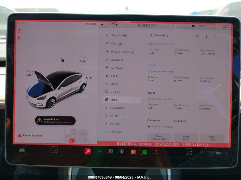 VIN 5YJ3E1EB4JF121941 2018 TESLA MODEL 3 LONG RANGE