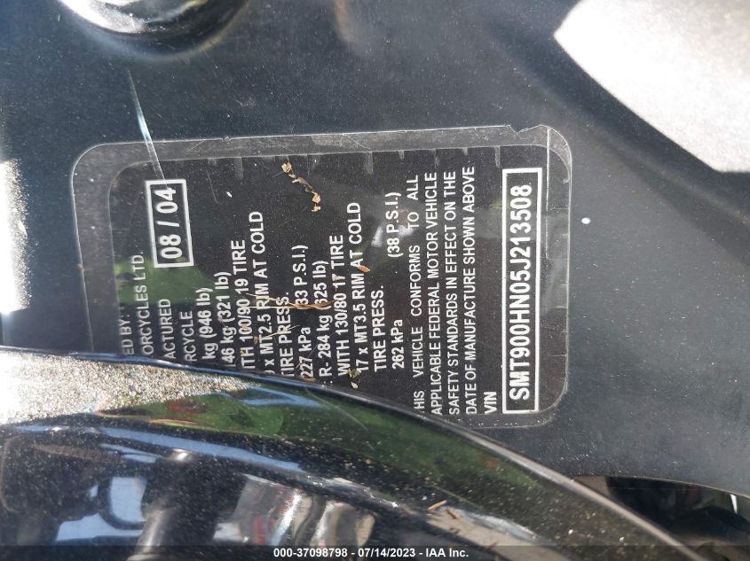 2005 TRIUMPH MOTORCYCLE BONNEVILLE - SMT900HN05J213508