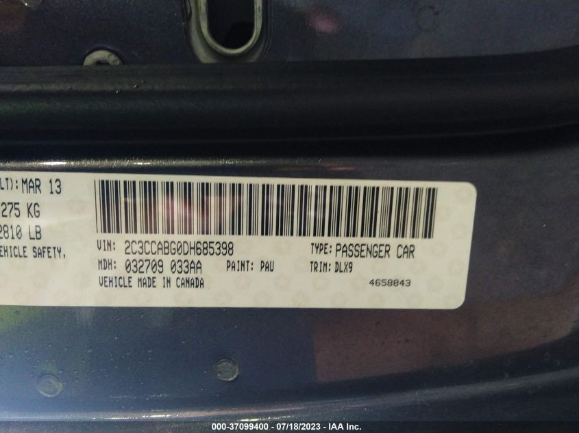 2013 CHRYSLER 300 300S - 2C3CCABG0DH685398