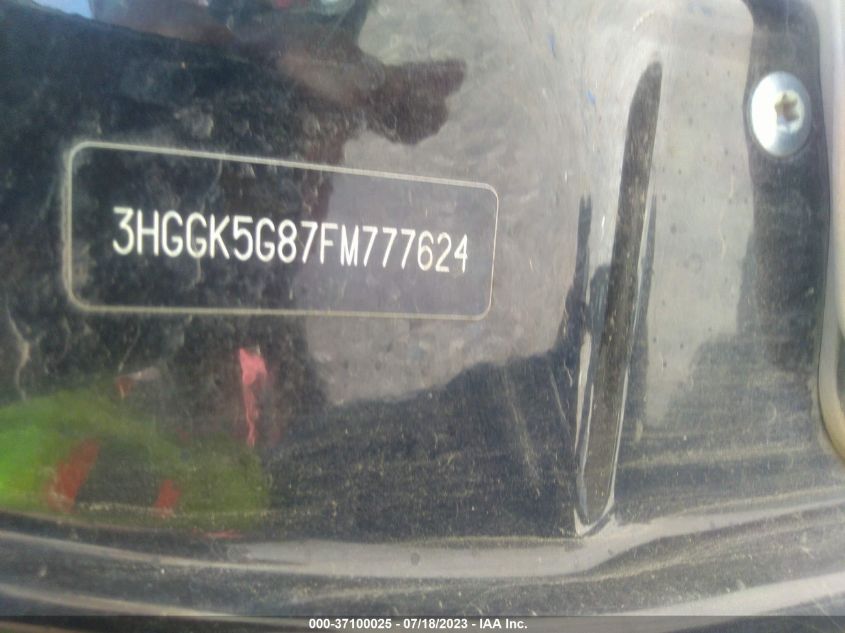 2015 HONDA FIT EX - 3HGGK5G87FM777624