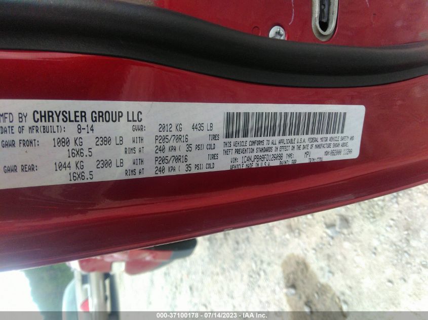 2015 JEEP PATRIOT SPORT - 1C4NJPBA9FD126098