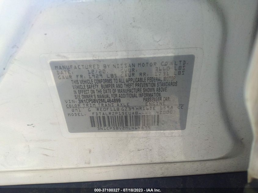 2021 NISSAN KICKS S - 3N1CP5BV2ML464899
