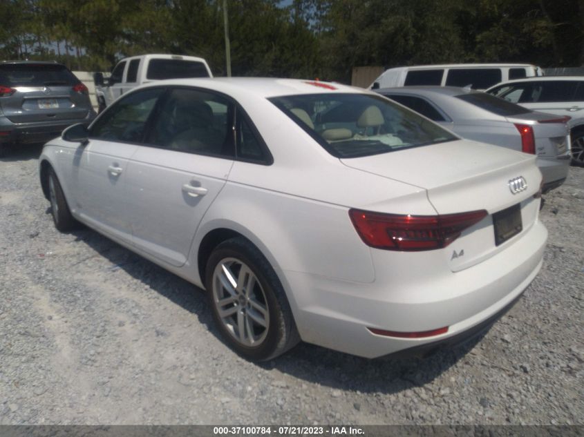 2017 AUDI A4 PREMIUM - WAUGNAF46HN058660