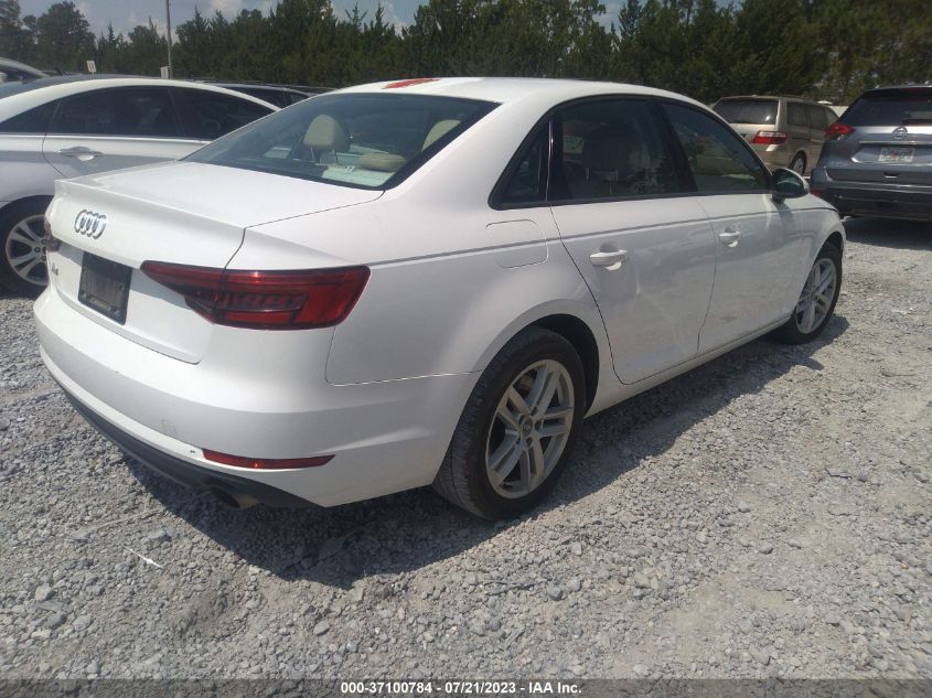 2017 AUDI A4 PREMIUM - WAUGNAF46HN058660