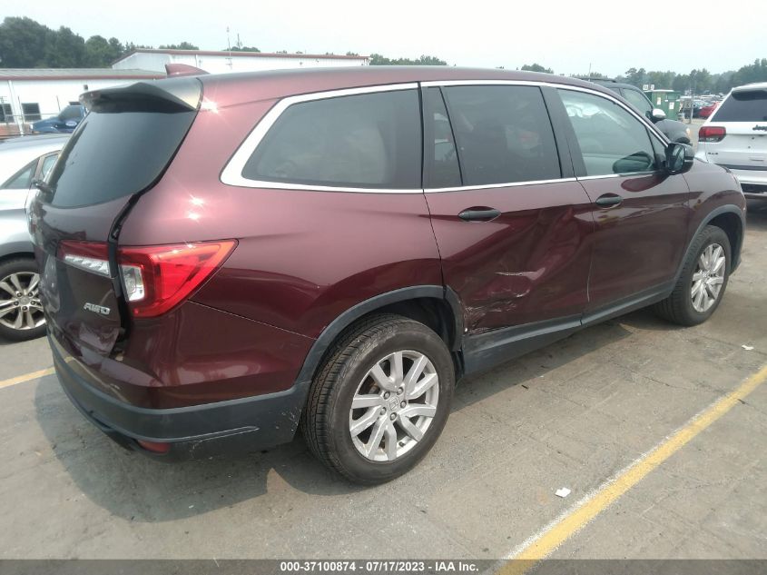 2019 HONDA PILOT LX - 5FNYF6H14KB021438