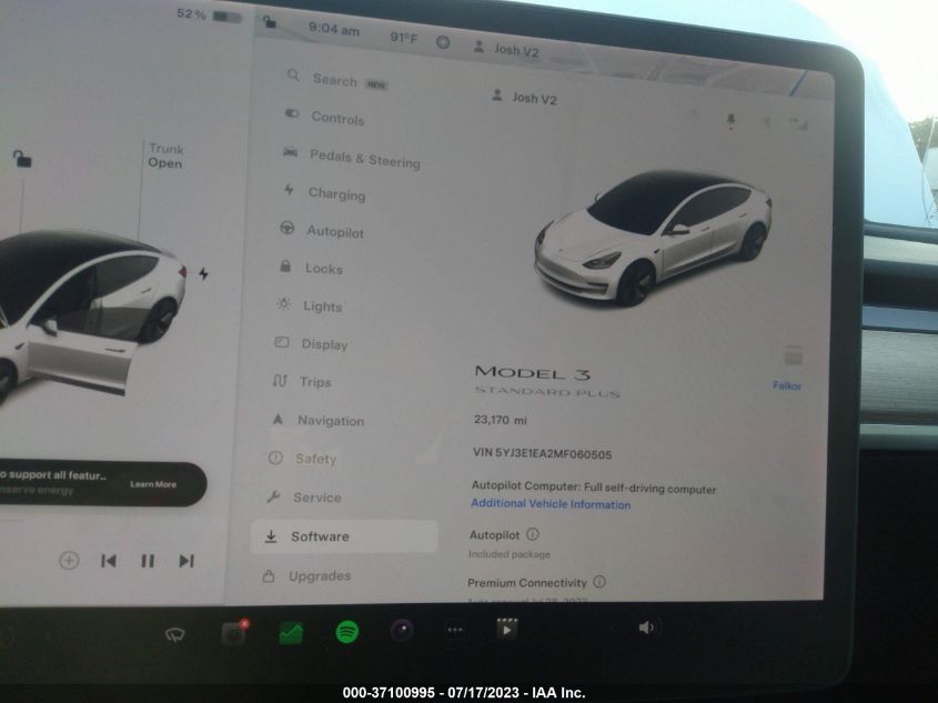 2021 TESLA MODEL 3 STANDARD RANGE PLUS - 5YJ3E1EA2MF060505