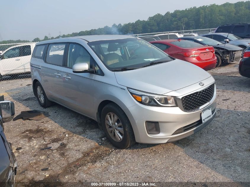 2016 KIA SEDONA L - KNDMA5C13G6181201