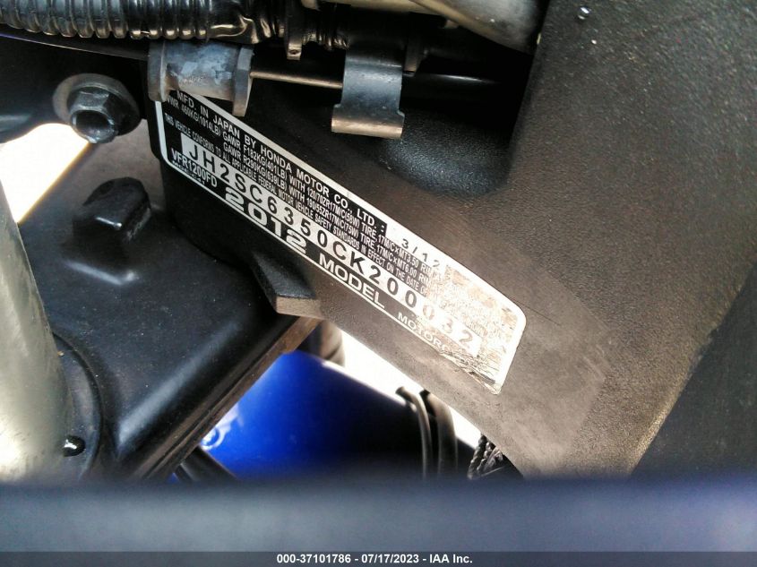 2012 HONDA VFR1200 DCT - JH2SC6350CK200032