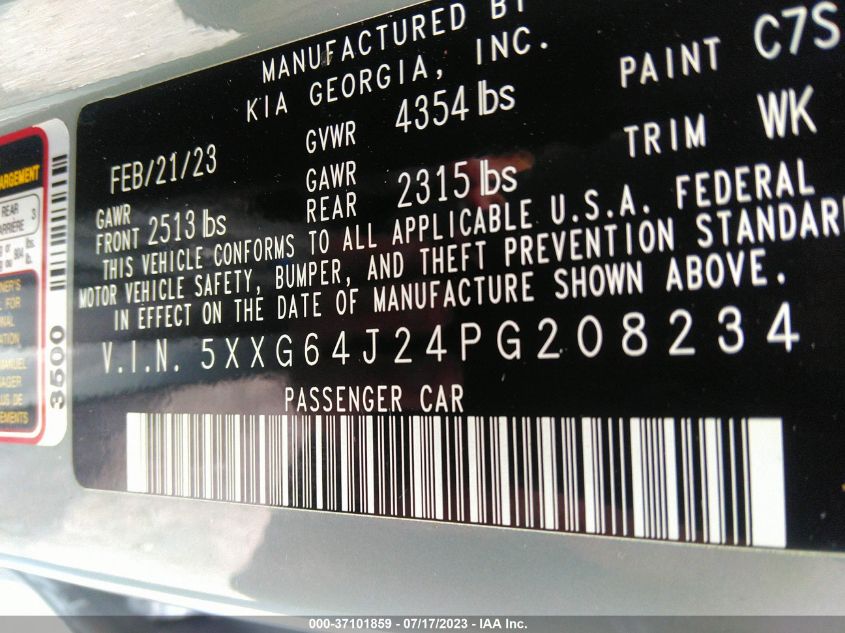 2023 KIA K5 GT-LINE - 5XXG64J24PG208234