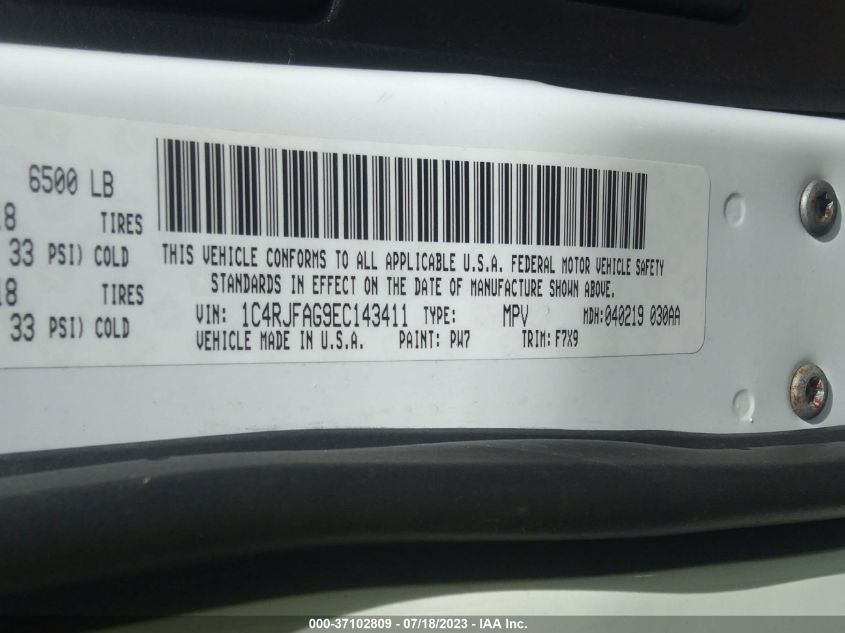2014 JEEP GRAND CHEROKEE LAREDO - 1C4RJFAG9EC143411