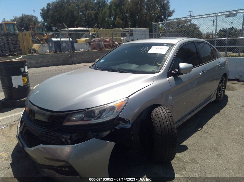 2017 HONDA ACCORD SEDAN SPORT - 1HGCR2F54HA136110