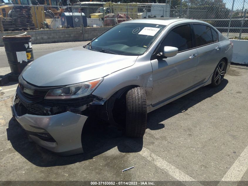 2017 HONDA ACCORD SEDAN SPORT - 1HGCR2F54HA136110