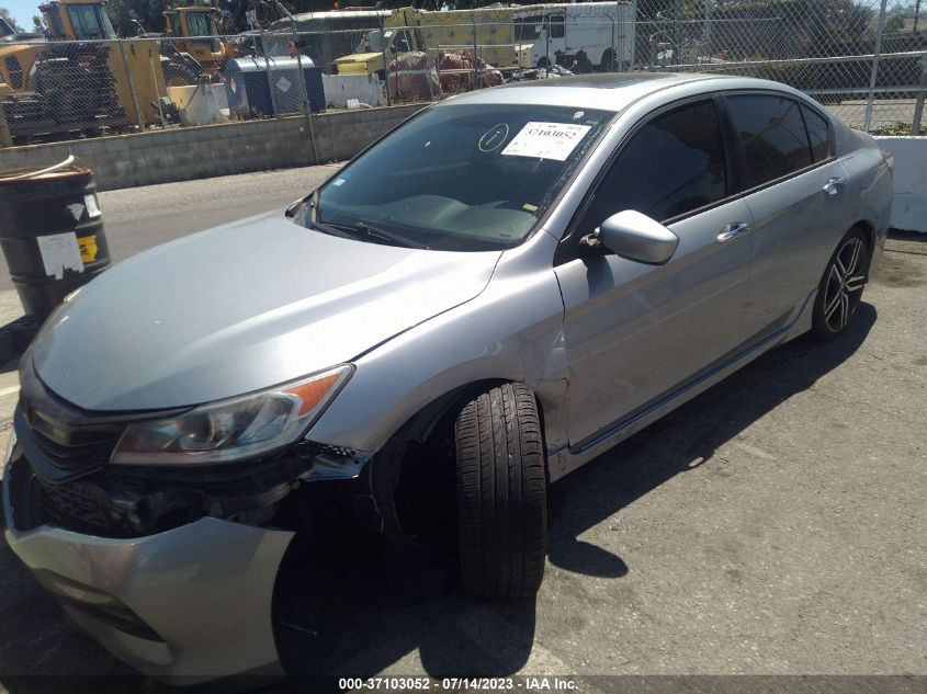 2017 HONDA ACCORD SEDAN SPORT - 1HGCR2F54HA136110