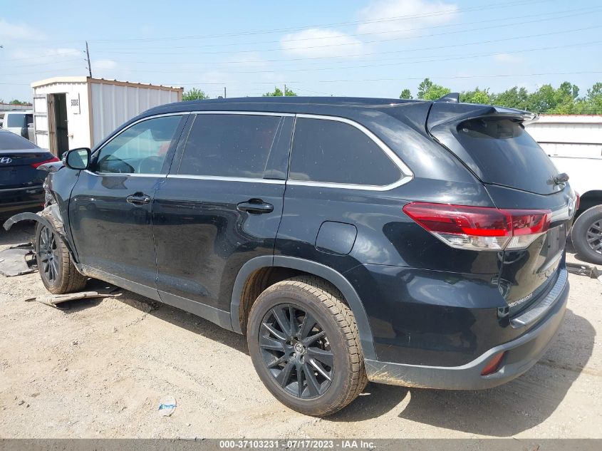 2019 TOYOTA HIGHLANDER SE/XLE - 5TDKZRFH4KS552732