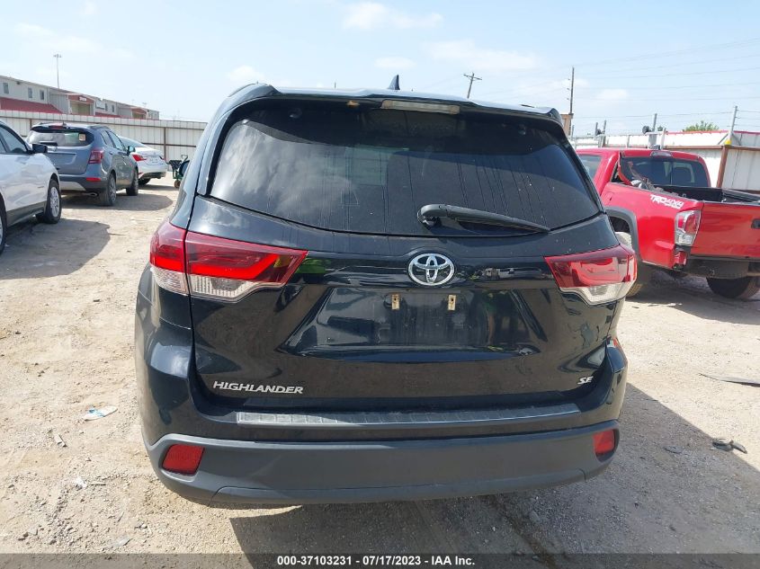 2019 TOYOTA HIGHLANDER SE/XLE - 5TDKZRFH4KS552732